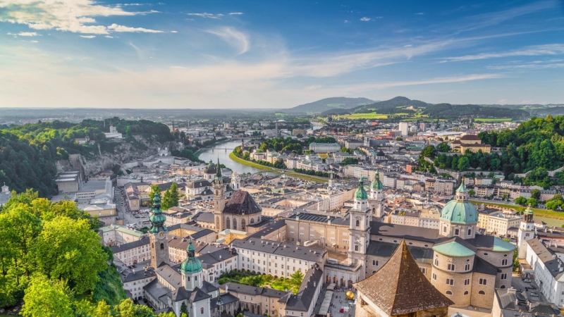 view at the city of Salzburg